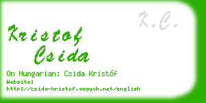 kristof csida business card